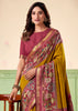 Misted Yellow kalamkari Printed Cotton Silk Saree