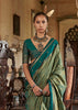 Aspen Green Banarasi Tussar Silk Saree