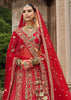 Scarlet Red Heavy Embroidered Designer Lehenga