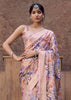Lavender Pink Digital Printed Silk Saree