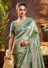 Antique Green Embroidered Designer Saree