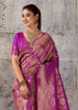 Magenta Purple Woven Kanjivaram Silk Saree