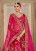 Dark Pink Heavy Embroidered Designer Lehenga