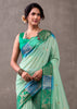 Ice Green Woven Banarasi Cotton Silk Saree