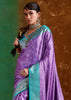Aster Purple Banarasi Satin Silk Saree