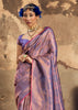 Lavender Woven Kanjivaram Silk Saree