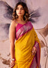 Vibrant Yellow Woven Tissue Silk Saree