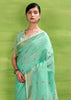 Sea Green Woven Linen Silk Saree