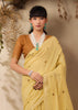 Mellow Yellow Woven Cotton Silk Saree