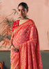 Gajari Pink Woven Georgette Bandhej Saree