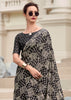 Black Printed Cotton Silk Saree