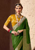 Green Woven Crepe Georgette Saree