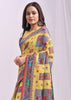Empire Yellow Woven Linen Cotton Saree