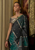 Hunter Green Rangkat Satin Silk Saree