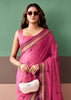 Fuchsia Pink Woven Cotton Silk Saree