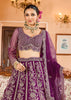 Regal Violet Embroidered Net Lehenga