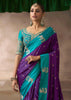 “Exclusive Offer” : Purple Woven Banarasi Satin Silk Saree