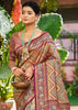 Wine Purple Dual Tone Woven Banarasi Silk Saree