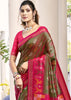 Avocado Green Woven Patola Silk Saree