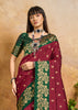 Rich Maroon Woven Soft Silk Saree