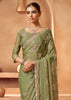 Piquant Green Designer Tissue Silk Saree
