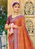 Sunshine Orange Woven Banarasi Silk Saree