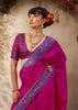 Wine Purple Woven Kanjivaram Silk Saree