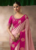 “Exclusive Offer” : Sweet Pink Woven Banarasi Satin Silk Saree