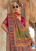 Dusky Yellow Printed Kashmiri Jamewar Saree