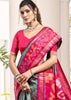 Neutral Grey Woven Patola Silk Saree