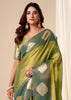 Pista Green Woven Tissue Silk Saree