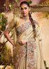 Classic Golden Embroidered Designer Saree