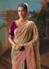 Golden And Pink Embroidered Designer Saree