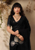 Phantom Black Woven Soft Silk Saree