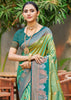 Spring Green Dual Tone Woven Banarasi Silk Saree