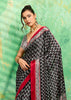 Black Printed Satin Silk Saree