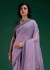 Lavender Woven Cotton Jamdani Saree