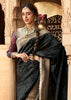 “Exclusive Offer” : Phantom Black Woven Banarasi Silk Saree