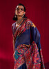 Depth Blue Woven Cotton Kashmiri Jamewar Saree