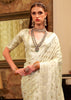 Snow White Woven Banarasi Sain Silk Saree