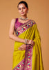 Lime Green Woven Banarasi Silk Saree