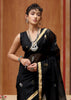 Phantom Black Woven Cotton Silk Saree