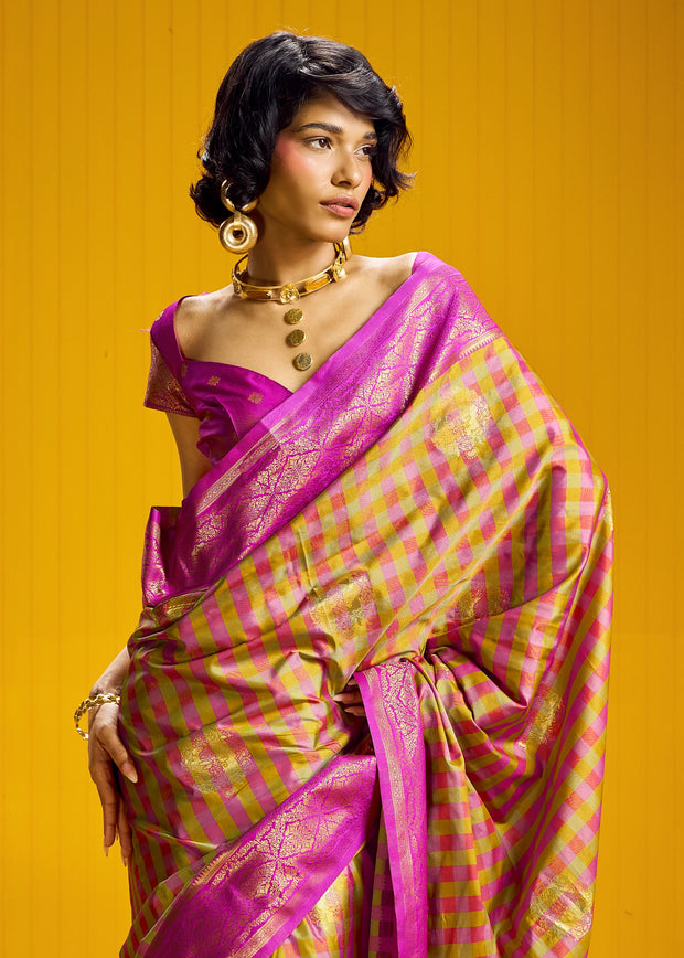 Henna Green Banarasi Silk Saree
