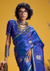 Twilight Blue Banarasi Satin Silk Saree