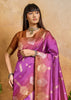 Orchid Purple Woven Banarasi Silk Saree