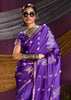 True Purple Banarasi Satin Silk Saree