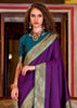Royal Purple Banarasi Soft Silk Saree