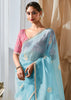 Angel Blue Designer Silk Saree