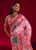Aurora Pink Woven Cotton Kashmiri Jamewar Saree