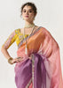 Purple And Pink Designer Organza Tissue Silk Saree